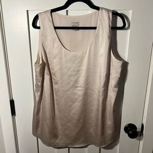 CHICOS Womens Lined Sleeveless Silky Tank Blouse Shirt Top Plus Size 2 (12/14)